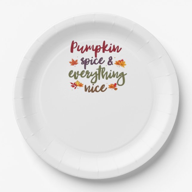 Pumpkin Gewürz & Alles Nette Latte Lover Pappteller (Vorderseite)