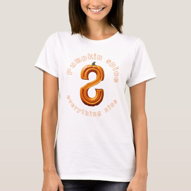 Pumpkin Gewürz alles nette Letter S T-Shirt (Vorderseite)