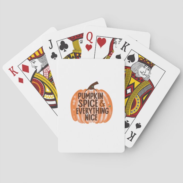 Pumpkin Gewürz & Alles Nette Slogan & Quo Spielkarten (Rückseite)