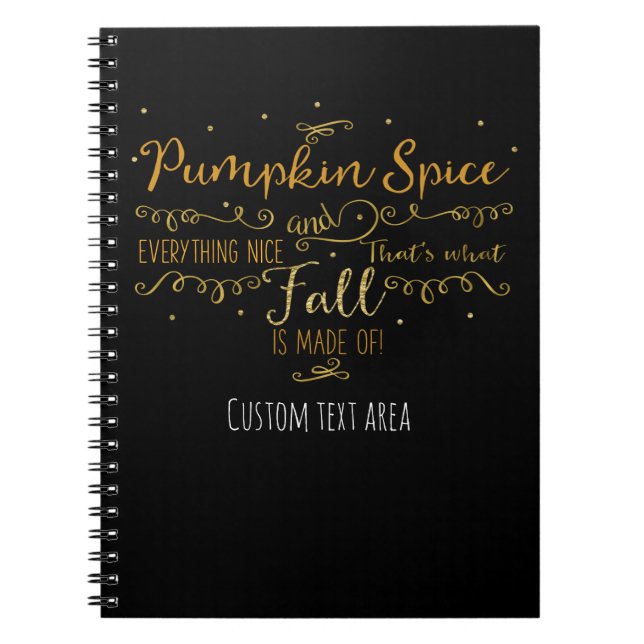 Pumpkin Gewürz & Alles Nizza Fall JEDE FARBE Notizblock (Vorderseite)