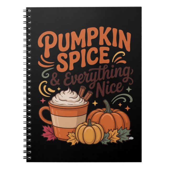 Pumpkin Gewürz & Alles Nizza Fall Notizblock (Vorderseite)