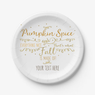 Pumpkin Gewürz & Alles Nizza Fall Party Pappteller