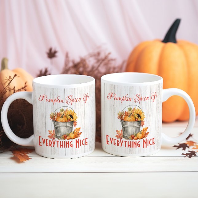 Pumpkin Gewürz & Alles Nizza - Herbst-Tasse Kaffeetasse (Von Creator hochgeladen)