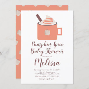 Pumpkin Gewürz Coffee Campfire Tasse Fall Baby Dus Einladung