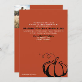 Pumpkin Gewürz Einladung mit QR-Code