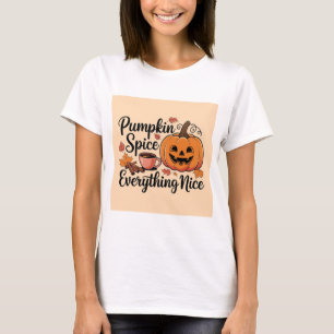 "Pumpkin Gewürz & Everything Nice" Autumn Grafik T-Shirt