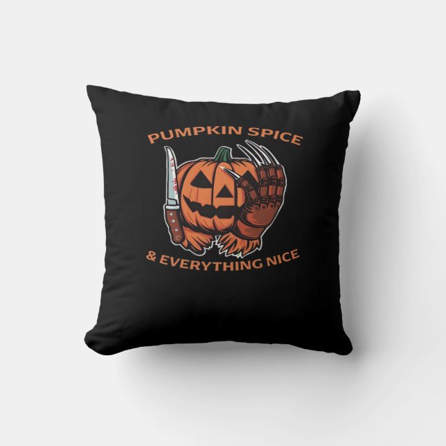 Pumpkin Gewürz & Everything Nice Funny Meme Kissen (Vorderseite)
