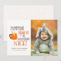 Pumpkin Gewürz Halloween Foto Cards