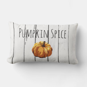 Pumpkin Gewürz Herbst Bauernhof Shiplap Lendenkissen