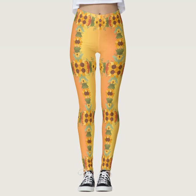 Pumpkin Gewürz Herbst Ernte Erntedank Leggings (Vorderseite)