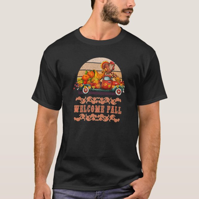 Pumpkin Gewürz Herbst Kaffee Lieferwagen Truc T-Shirt (Vorderseite)