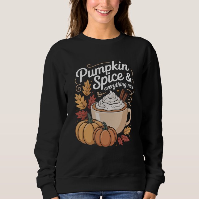Pumpkin Gewürz Herbst Sweatshirt (Vorderseite)