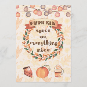 Pumpkin Gewürz Herbstkur Erntedank Dinner Einladung