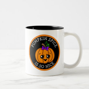 Pumpkin Gewürz ist so schön Halloween Herbst Zweifarbige Tasse