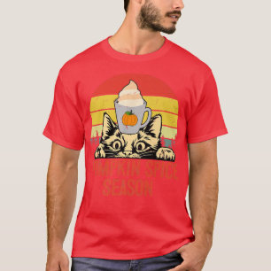 Pumpkin Gewürz Jahreszeit Niedlich Herbst Katzenka T-Shirt