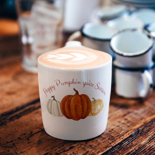 Pumpkin Gewürz Jahreszeit niedlicher Kürbis für He Kaffeetasse (Von Creator hochgeladen)
