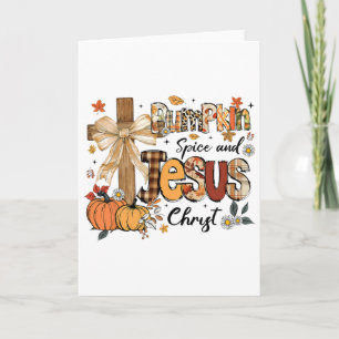 Pumpkin Gewürz Jesus Christ Funny Fall Erntedank Karte