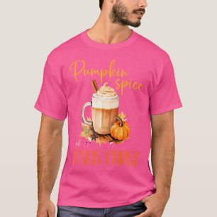 Pumpkin Gewürz Jesus Christus Niedlicher Herbst Ru T-Shirt