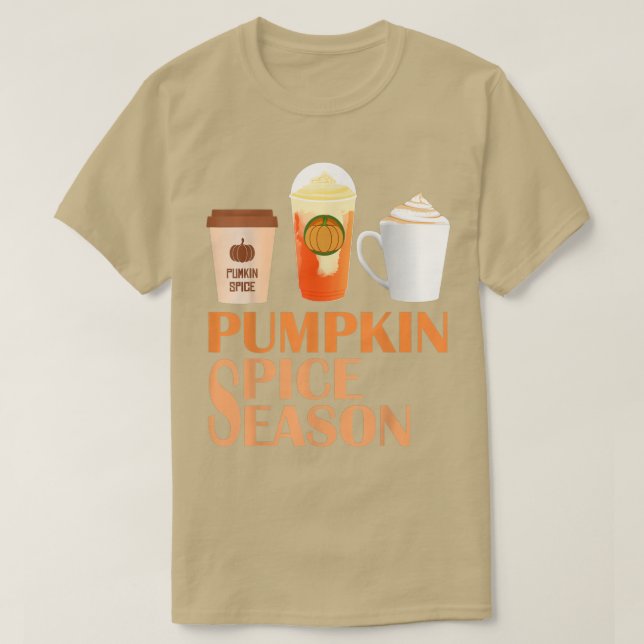 Pumpkin Gewürz-Kaffee Latumn Herbst Saison Coff T-Shirt (Design vorne)