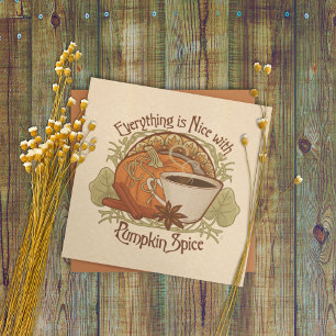 Pumpkin Gewürz-Kaffee zusammen einladen Einladung