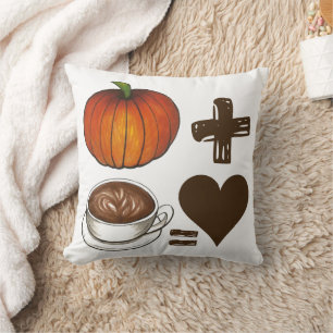 Pumpkin Gewürz + Kaffeelett = Liebe Herz Kissen
