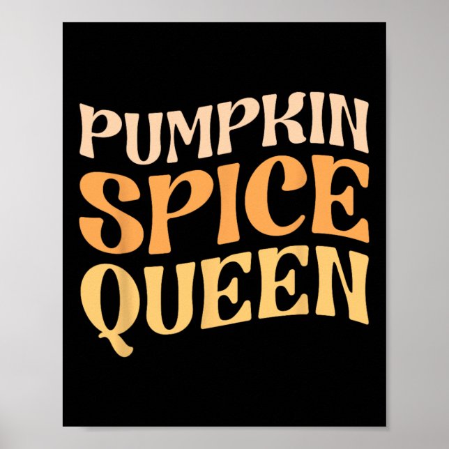 Pumpkin Gewürz Königin PSL Kaffee Lover Retro Fall Poster (Vorne)