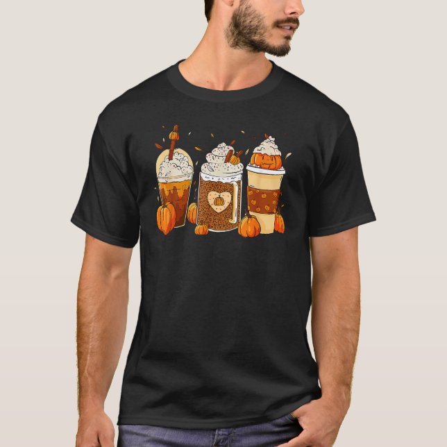 Pumpkin Gewürz Latte Fall Kaffee Erntedank für W T-Shirt (Vorderseite)