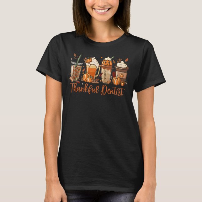 Pumpkin Gewürz Latte Fall Kaffee One dankbar Den T-Shirt (Vorderseite)