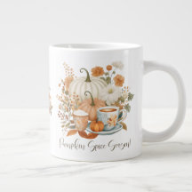 Pumpkin Gewürz Latte Fall Leaf Floral