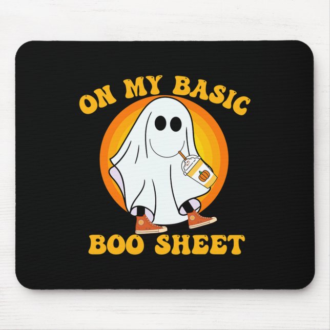 Pumpkin Gewürz Latte Fall Vibe Halloween Basic-Spa Mousepad (Vorne)