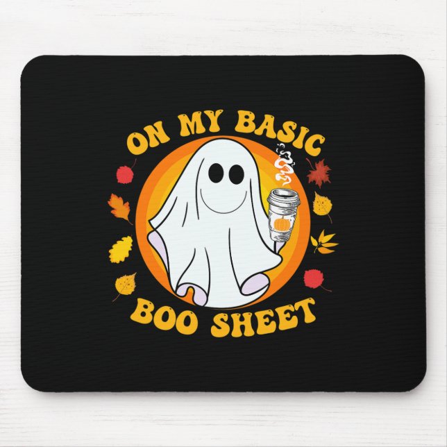Pumpkin Gewürz Latte Fall Vibe Halloween Basic-Spa Mousepad (Vorne)