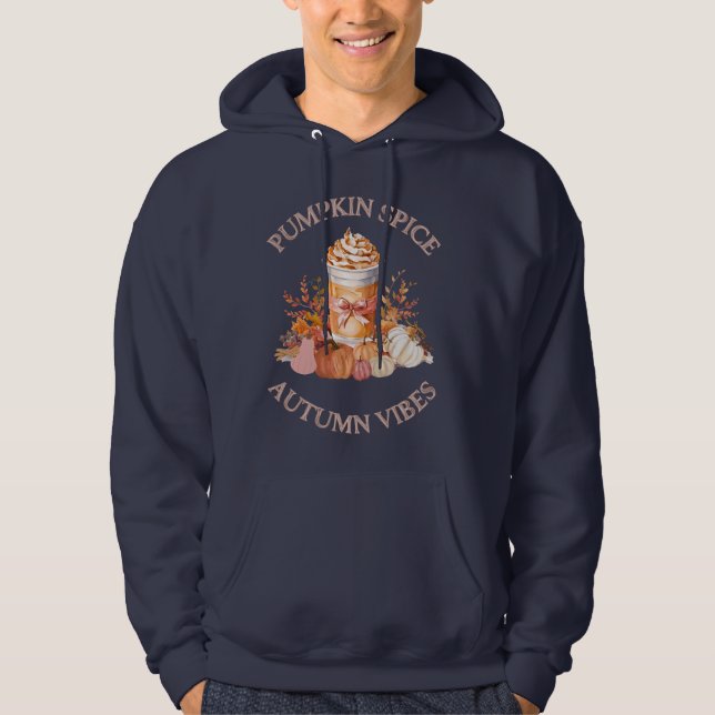 Pumpkin Gewürz Latte Gemütliche Herbstkürbis Saaso Hoodie (Vorderseite)