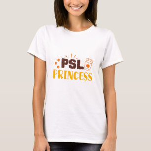 Pumpkin Gewürz Latte Princess Girly Autumn Zitat T-Shirt