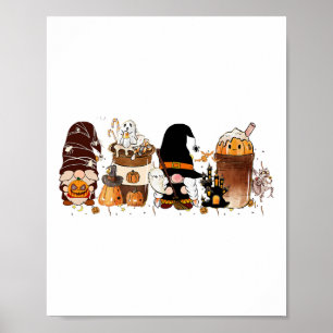 Pumpkin Gewürz Niedliche Latte-Iced Herbstkaffee F Poster