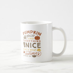 Pumpkin Gewürz Typografische Herbstkaffee Tasse