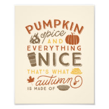 Pumpkin Gewürz Typografischer Fall Herbst Kunst dr
