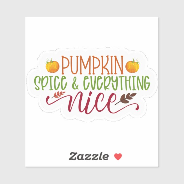 Pumpkin Gewürz und alles Gute Aufkleber (Blatt)