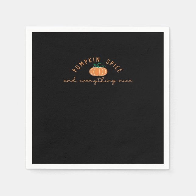 Pumpkin Gewürz und alles Gute Herbst Serviette (Vorderseite)