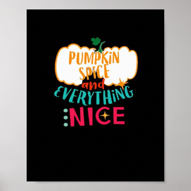 Pumpkin Gewürz und alles Gute Liebe Herbst Fami Poster (Vorne)