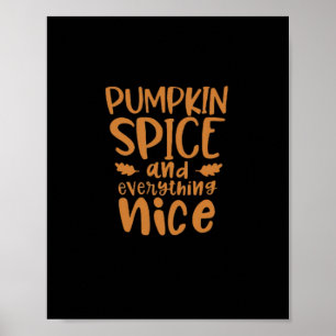 Pumpkin Gewürz und alles Gute Slogan Herbst Poster