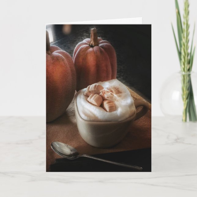 Pumpkin Gewürz und alles Gute zum Geburtstag Karte (Vorderseite)