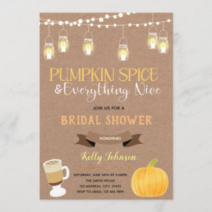 Pumpkin Gewürz und alles Nizza Einladung