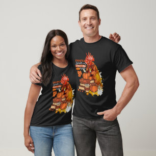 Pumpkin Gewürz und alles Nizza Fall Hühnchen Vib T-Shirt