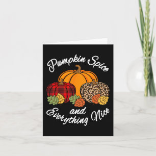 Pumpkin Gewürz und alles Nizza Fall Kariert Leopa Karte