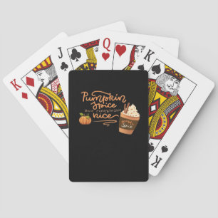 Pumpkin Gewürz und alles Nizza Fall Kunst mit PL Spielkarten