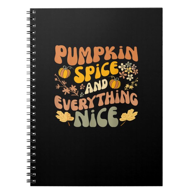 Pumpkin Gewürz und alles Nizza Fall Saison Herbst Notizblock (Vorderseite)