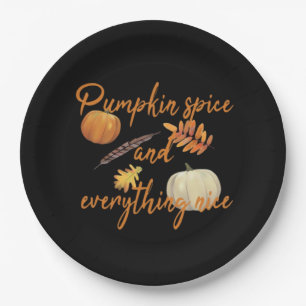 Pumpkin Gewürz und alles Nötig - lustiges Hallowee Pappteller