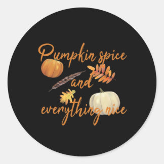 Pumpkin Gewürz und alles Nötig - lustiges Hallowee Runder Aufkleber