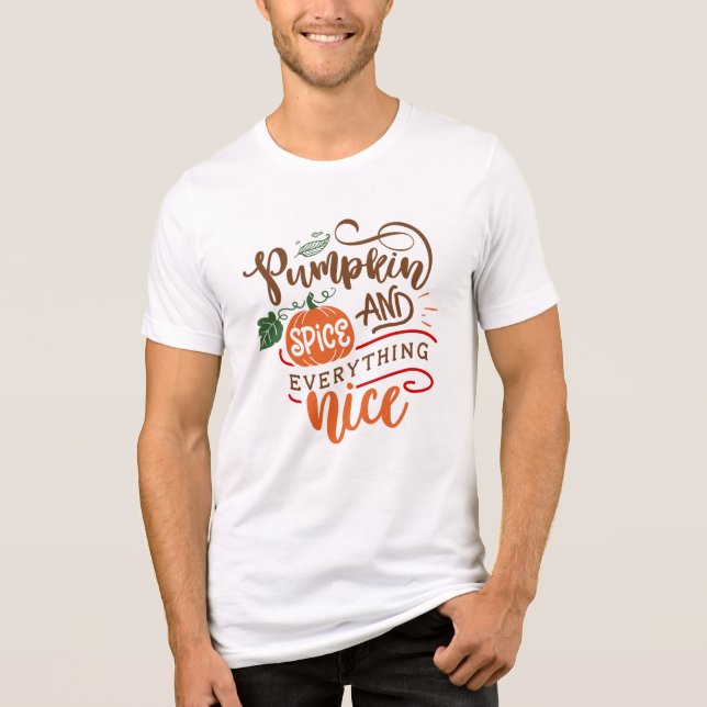 Pumpkin Gewürz und alles Nötige Erntedank Tri-Blend Shirt (Vorderseite)