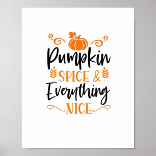 Pumpkin Gewürz und alles Nötige - Zitat Thanksgi Poster